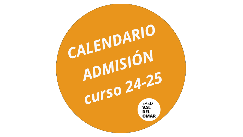 Calendario Admisión para el curso 2024-2025